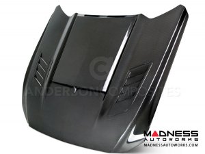 Ford Mustang Hood by Anderson Composites - "Ram Air" - Carbon Fiber