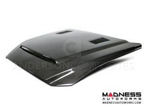 Ford Mustang Hood by Anderson Composties - Carbon Fiber - "Super Snake"