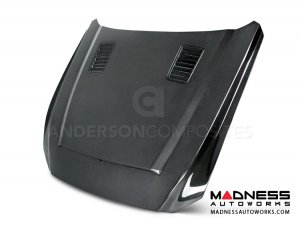 Ford Mustang Hood by Anderson Composties - Carbon Fiber - "Super Snake"