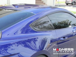 Ford Mustang Window Louvers by Anderson Composites - Carbon Fiber - Flat