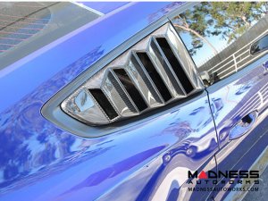 Ford Mustang Window Louvers by Anderson Composites - Carbon Fiber