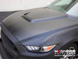 Ford Mustang Hood by Anderson Composites - Fiberglass - GT350r Style