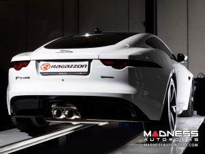 Jaguar F-TYPE Performance Exhaust System - Ragazzon - 2.0L Turbo - Center Exit - Vacuum Valve Design - Non Resonated - Dual Tip 