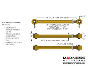 Jeep Wrangler JL Duroflex Lower Control Arms - Rear 