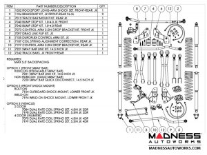 Jeep Wrangler JK Game-Changer Suspension 5.5" Bolt-On - Hi Steer - RockSport L/T Edition