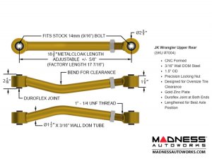 Jeep Wrangler JK 4-Link Long Arm Compound Suspension System - 4.5"/5.5" - No Shock Edition 