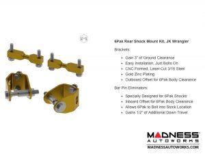 Jeep Wrangler JK 4-Link Long Arm Compound Suspension System - 4.5"/5.5" - 6Pak Edition 