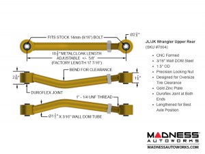 Jeep Wrangler JL Duroflex Control Arms - Full Set 