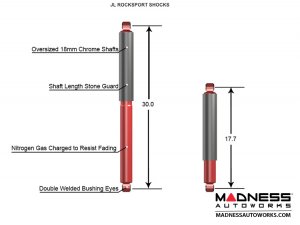 Jeep Wrangler JL Suspension Kit - Game Changer - 3.5" - RockSport Red Edition Shocks