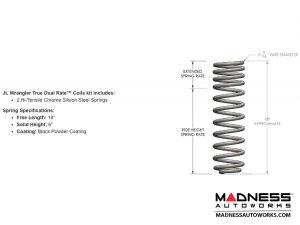 Jeep Wrangler JL 3.5" True Dual Rate Coils - Rear Pair - 4 Door Jeep Wrangler JL 3.5" True Dual Rate Coils - Rear Pair - 4 Door