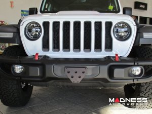 Jeep Wrangler JL Quick-Release Front License Plate Bracket for Plastic Bumper