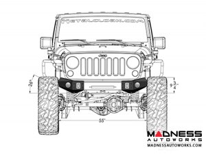 Jeep Wrangler JK Frame Built Bumper - Front 