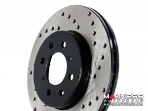 Jeep Renegade Performance Brake Rotor (1) - Front Left - Centric - Drilled + Vented 