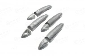 Alfa Romeo Giulia Exterior Door Handle Cover Set - Carbon Fiber - White Candy Alfa Romeo Giulia Exterior Door Handle Cover Set - Carbon Fiber - White Candy