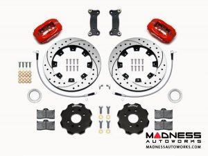 Mazda Miata Brake Conversion Kit - Front - Wilwood - Dynalite 4 Piston - Red Calipers /  SRP Drilled & Slotted Rotors - 2016+