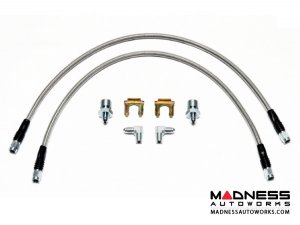 Jeep Wrangler JK Brake Conversion Kit - 14" Rotors - Wilwood Superlite 4R 4 Piston Front Brake Upgrade Kit (Black Powder Coated Calipers / SRP Drilled & Slotted Rotors)