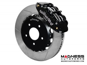 Jeep Wrangler JK Brake Conversion Kit - 12.88" Rotors - Wilwood Superlite 4R 4 Piston Front Brake Upgrade Kit (Black Powder Coated Calipers / GT Slotted Rotors)