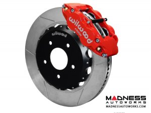 Jeep Wrangler JK Brake Conversion Kit - 12.88" Rotors - Wilwood Superlite 4R 4 Piston Front Brake Upgrade Kit (Red Powder Coated Calipers / GT Slotted Rotors)