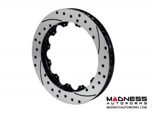 Jeep Wrangler JK Brake Conversion Kit - 12.88" Rotors - Wilwood Superlite 4R 4 Piston Rear Brake Upgrade Kit (Black Powder Coated Calipers / SRP Drilled & Slotted Rotors)