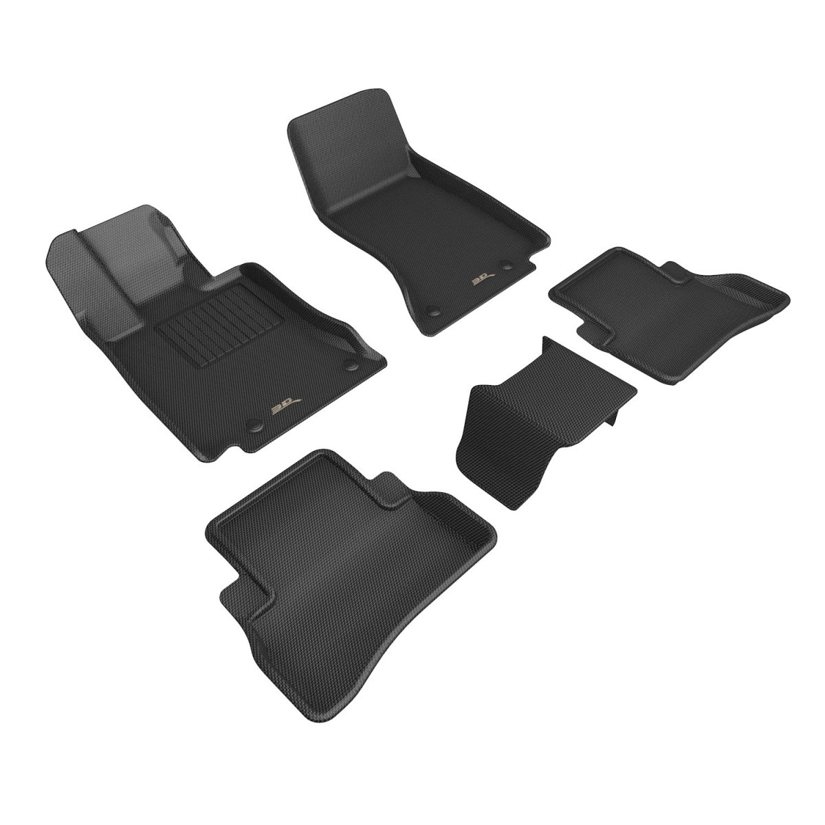 Mercedes-Benz E-Class Floor Mats - Front + Rear - 3D MAXpider - Kagu - Black - `24+