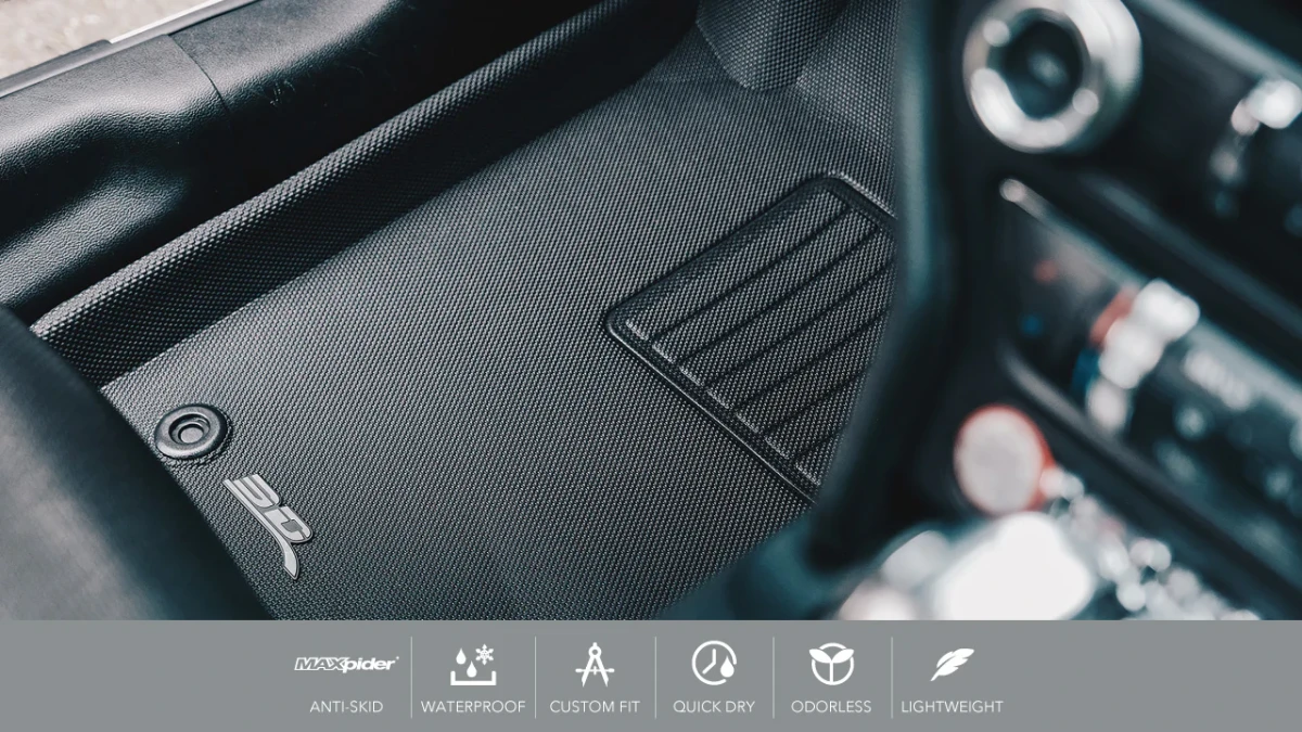 Mercedes-Benz Sprinter Van Floor Mats - Front - 3D MAXpider - Kagu - Black - `19-`25