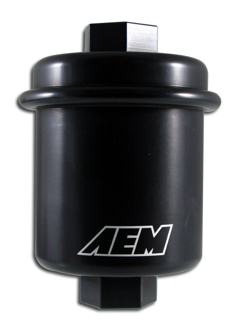 Acura Integra Fuel Filter - AEM - High Volume - Black - `94-`01 Acura Integra Fuel Filter - AEM - High Volume - Black - `94-`01