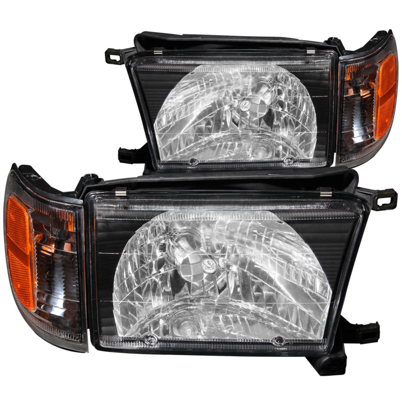 Toyota 4Runner Headlights - ANZO - Crystal - Black - `99-`02 Toyota 4Runner Headlights - ANZO - Crystal - Black - `99-`02
