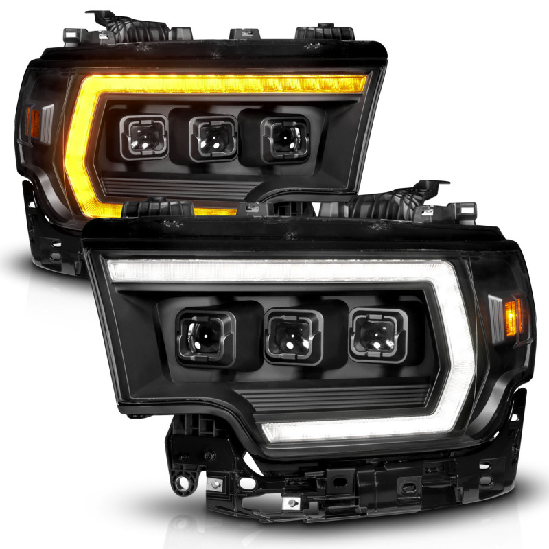 RAM 3500 LED Headlights - Driver Side - ANZO - Z-Series Full LED Proj Headlights DRL/Init/SeqSig - `19-`24