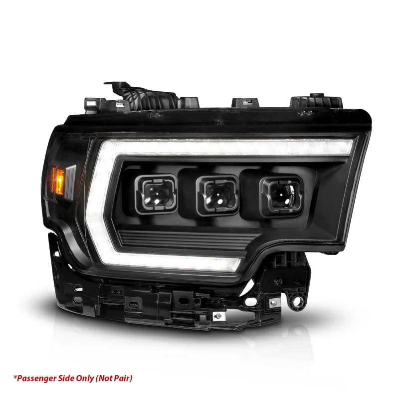 RAM 3500 Headlight - Passenger Side - ANZO - Z-Series Full LED Projector DRL/Init/SeqSig - `19-`24