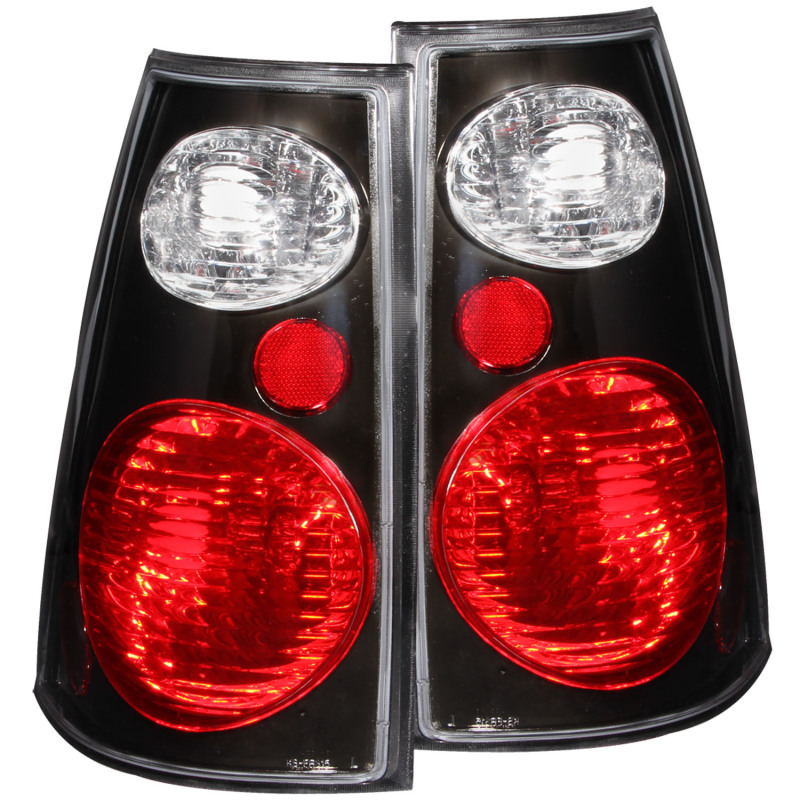 Ford Explorer Taillights - ANZO - Euro, Clear Lens, Black Housing - Black - `01-`05