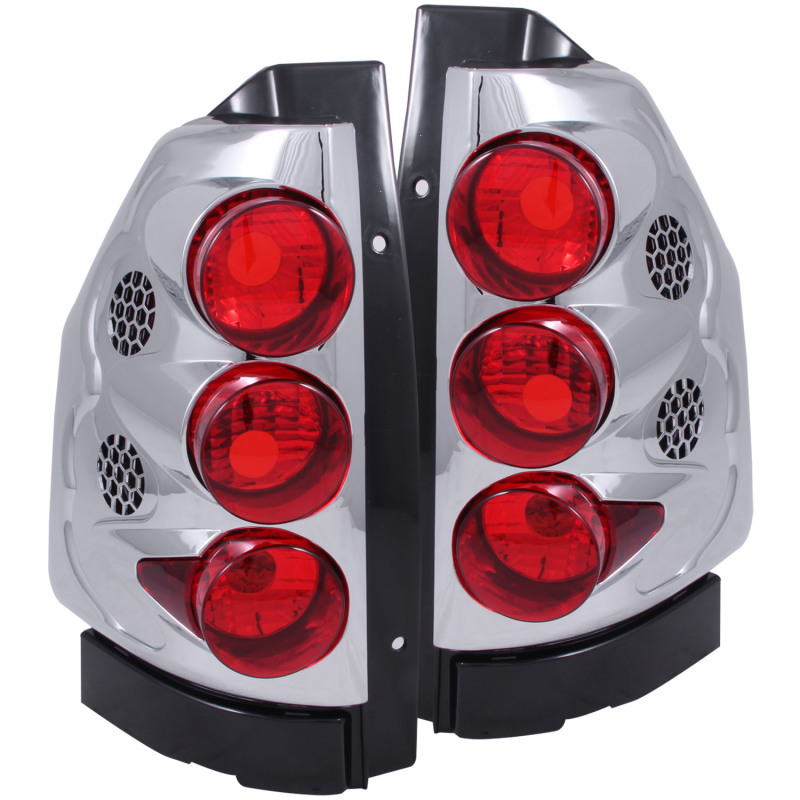 GMC Envoy Taillights - ANZO - Chrome - `02-`08