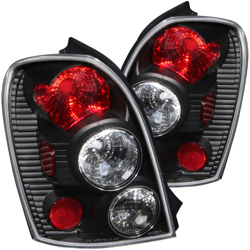 Mazda Protege Taillights - ANZO - Clear Lens, Black Housing - Black - `02-`03