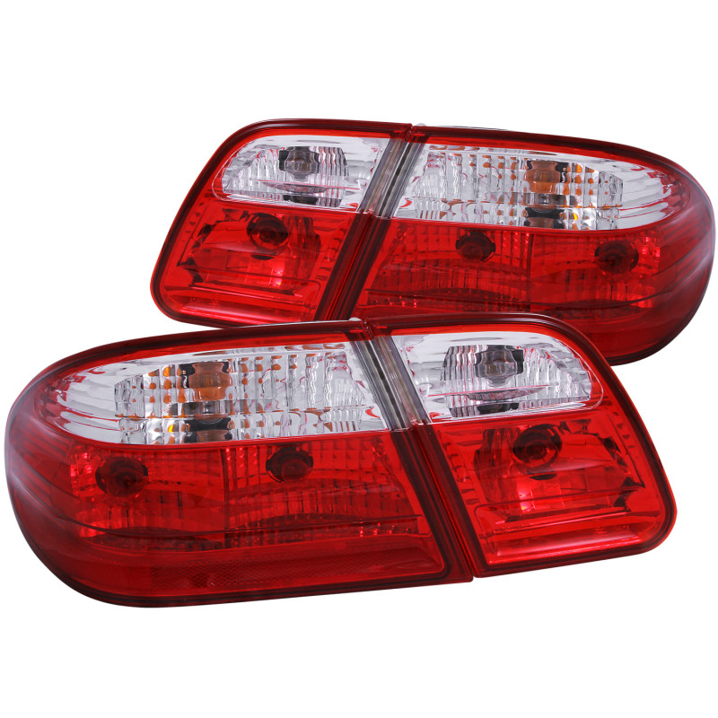 Mercedes-Benz E Class Taillights - ANZO - G2 - Red/Clear - `96-`02