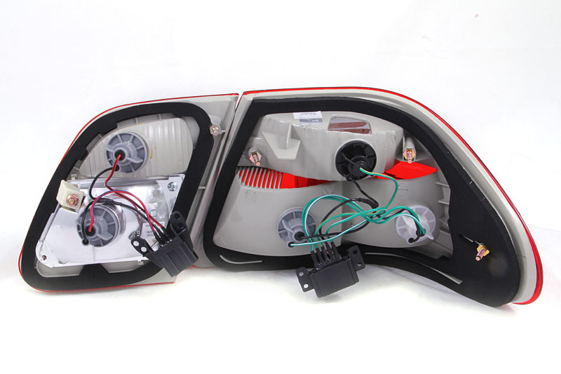Mercedes-Benz E Class Taillights - ANZO - G2 - Red/Clear - `96-`02