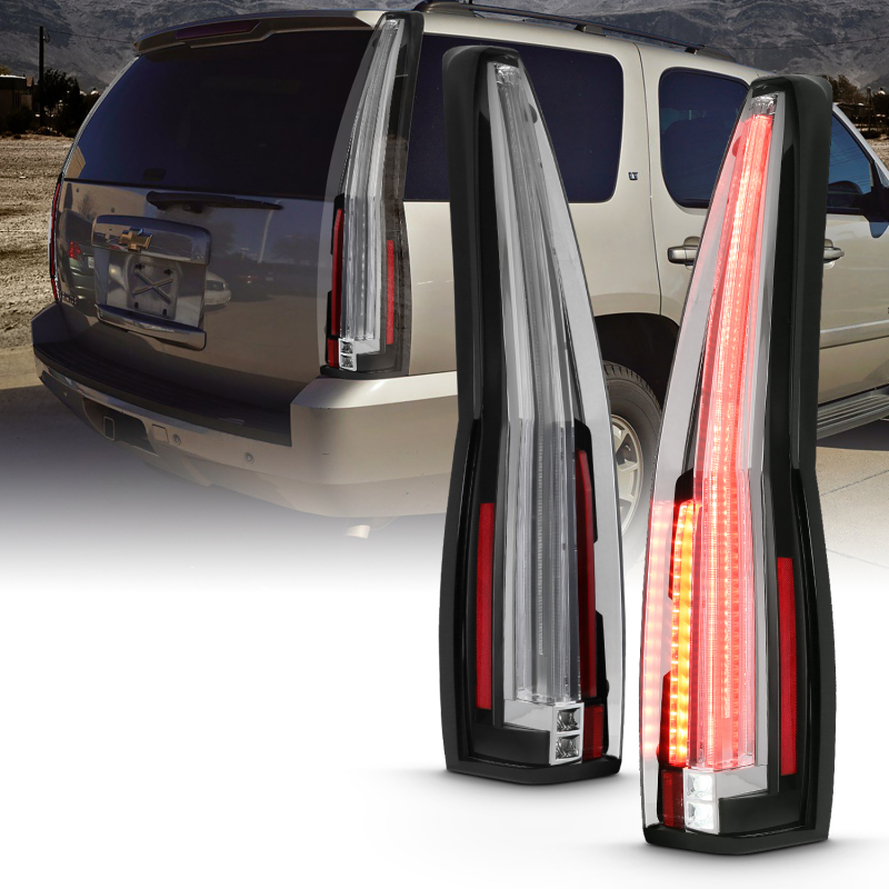 Chevrolet Tahoe LED Taillights - ANZO - Red/Clear - `07-`14 Chevrolet Tahoe LED Taillights - ANZO - Red/Clear - `07-`14