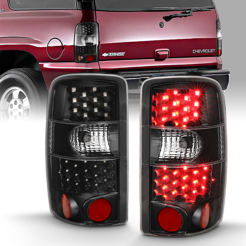 Chevrolet Tahoe LED Taillights - ANZO - Black/Clear - `00-`06 Chevrolet Tahoe LED Taillights - ANZO - Black/Clear - `00-`06