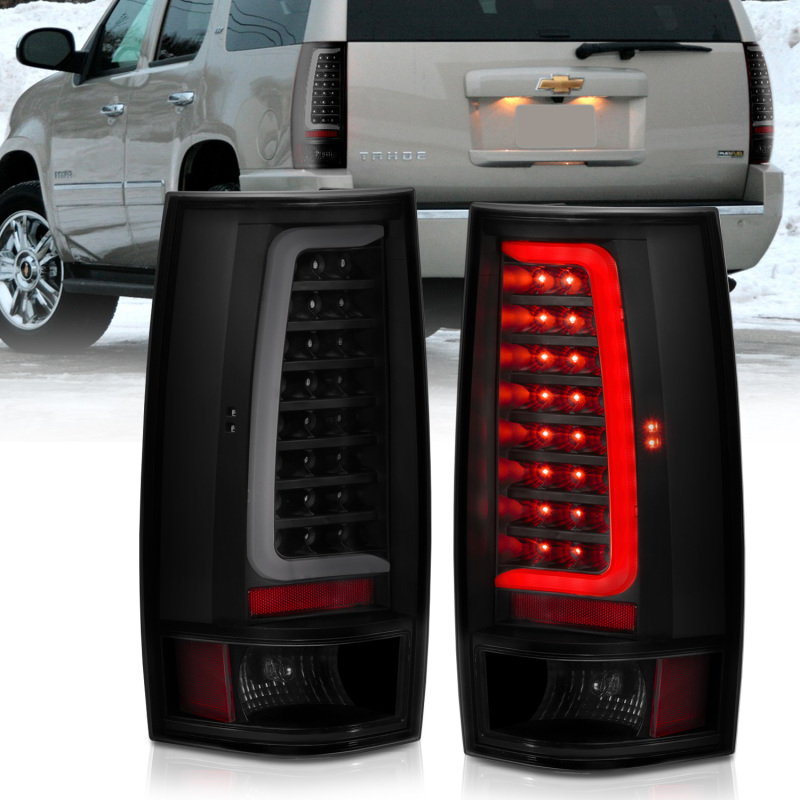 Chevrolet Tahoe LED Taillights - ANZO - Plank Style - Black w/Smoke Lens - `07-`14 Chevrolet Tahoe LED Taillights - ANZO - Plank Style - Black w/Smoke Lens - `07-`14