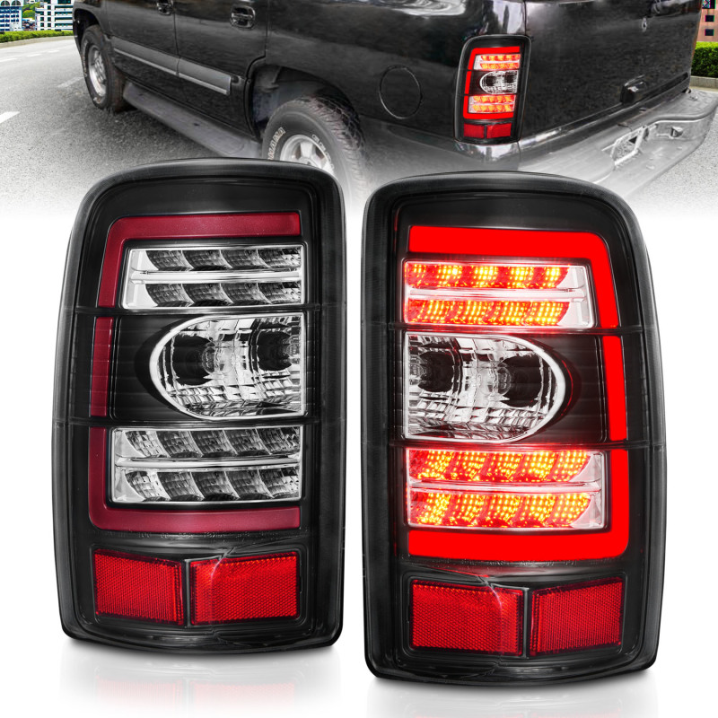Chevrolet Tahoe Tail Light Assembly - ANZO - LED - Black Housing, Clear Lens - `00-`06 Chevrolet Tahoe Tail Light Assembly - ANZO - LED - Black Housing, Clear Lens - `00-`06