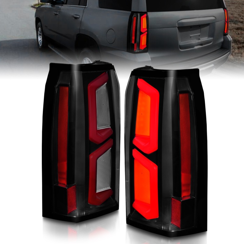 Chevrolet Tahoe LED Tail Lights - ANZO - w/ Light Bar - Black Housing Smoke Lens - `15-`20 Chevrolet Tahoe LED Tail Lights - ANZO - w/ Light Bar - Black Housing Smoke Lens - `15-`20