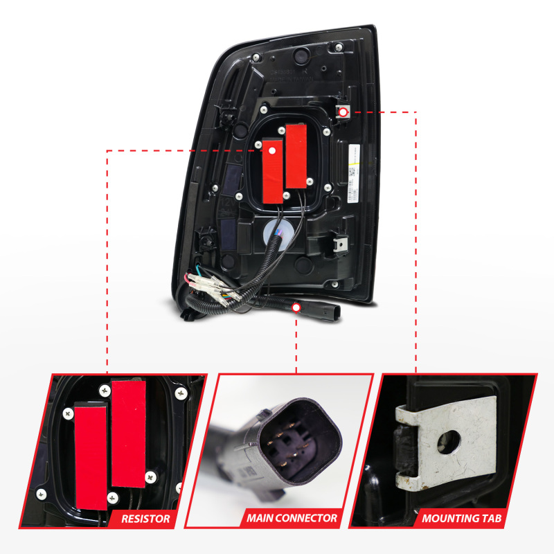 RAM 3500 LED Taillights - ANZO - Full LED SeqSig - Black - `19-`24