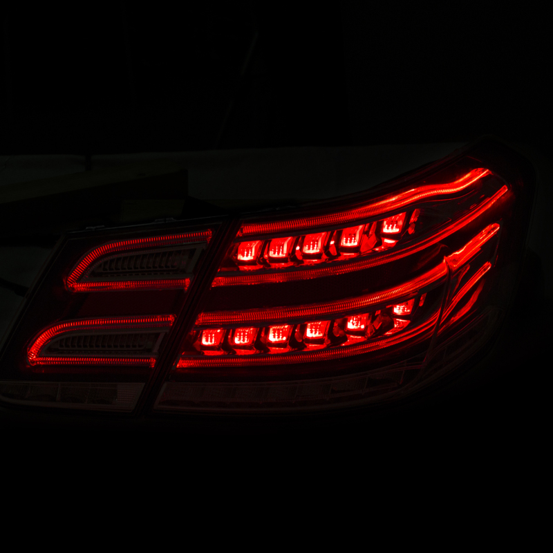 Mercedes-Benz E Class LED Taillights - ANZO - Red/Clear - `10-`13