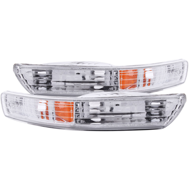 Acura Integra Parking Lights - ANZO - Euro, Clear Lens, Amber Reflector - Chrome - `98-`01 Acura Integra Parking Lights - ANZO - Euro, Clear Lens, Amber Reflector - Chrome - `98-`01