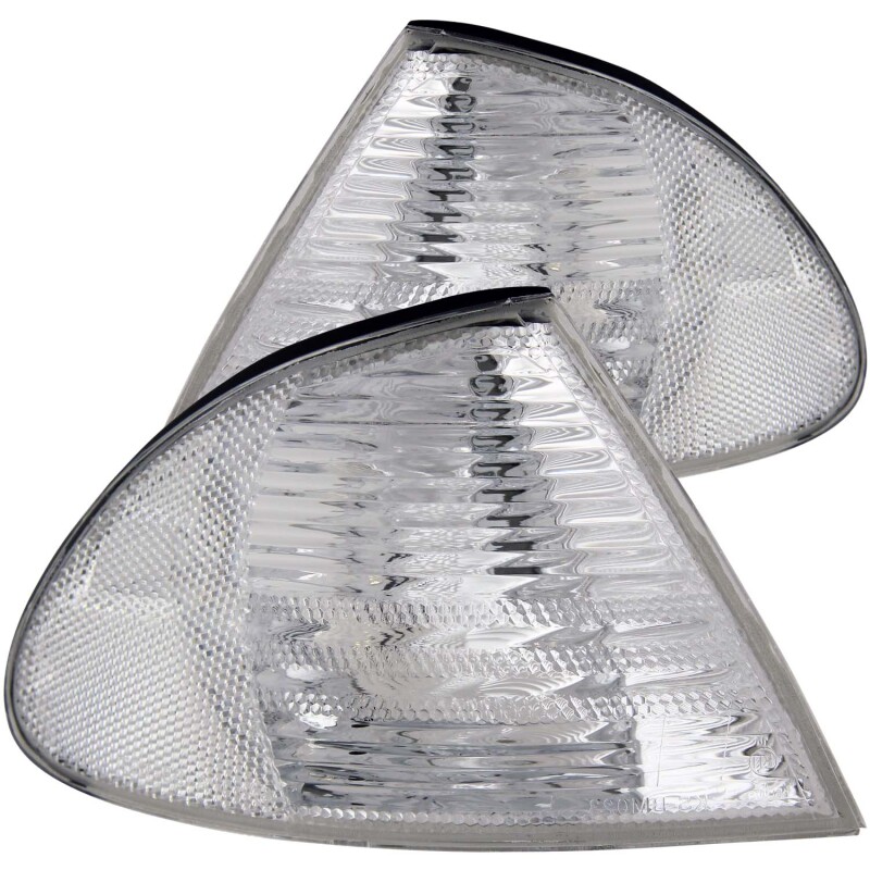 BMW 3 Series Corner Lights - ANZO - Euro, Clear Lens, Chrome Housing, Pair - Chrome - `99-`01