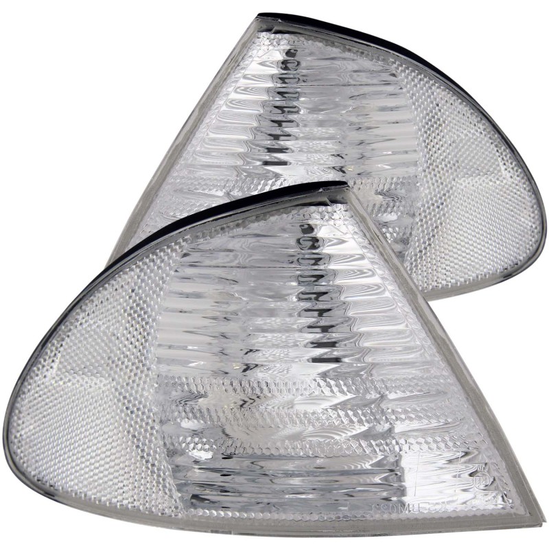 BMW 3 Series Corner Lights - ANZO - Euro, Clear Lens, Chrome Housing, Pair - Chrome - `99-`01