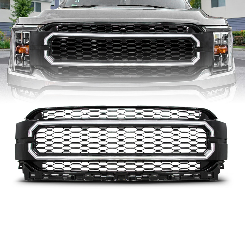 Ford F-150 LED Grille - Front - ANZO - Nexum Series - Black - `21-`23