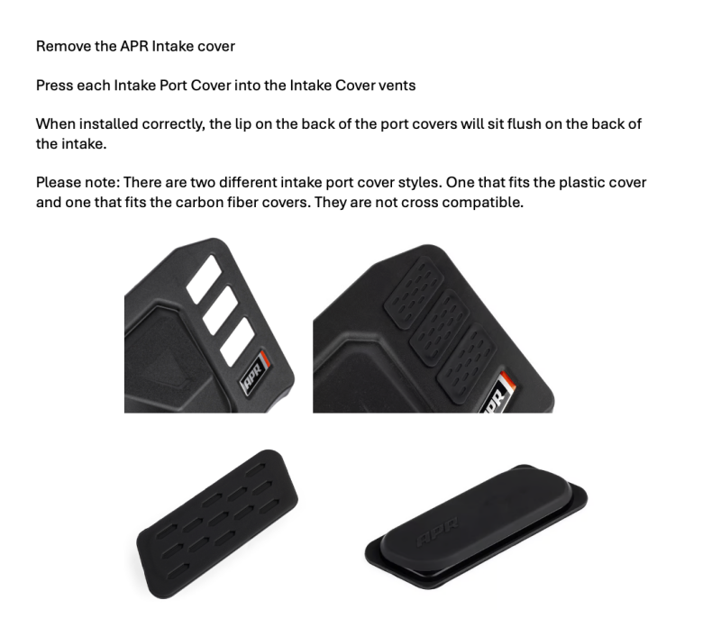 Volkswagen GTI Performance Air Intake - APR - Carbon - Black - `22-`24