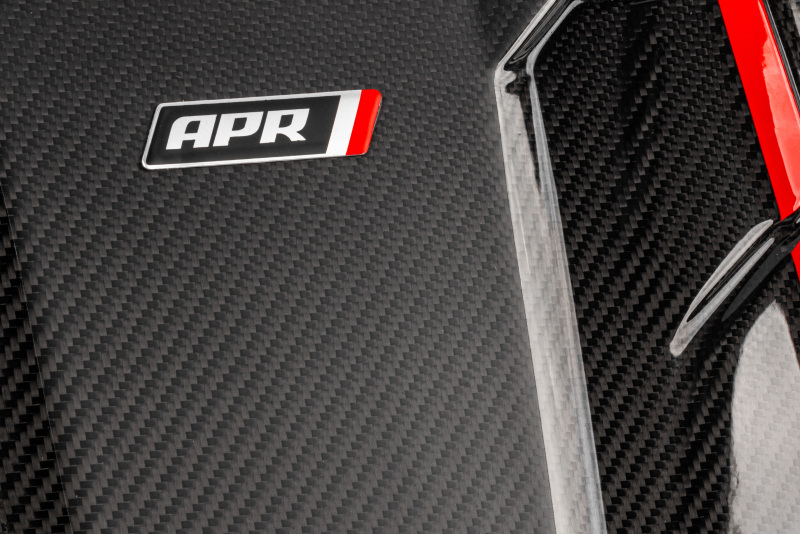 Audi A6 Allroad Engine Cover - APR - Carbon Fiber - Gorgeous gloss and matte carbon fiber twill with red accents - `19-`24