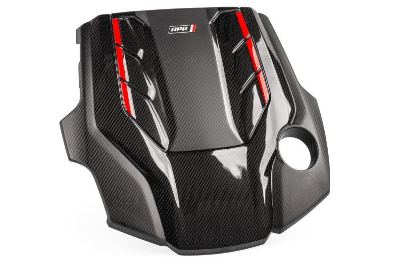 Audi SQ5 Engine Cover - APR - Carbon Fiber - Gorgeous gloss and matte carbon fiber twill with red accents - `19-`24