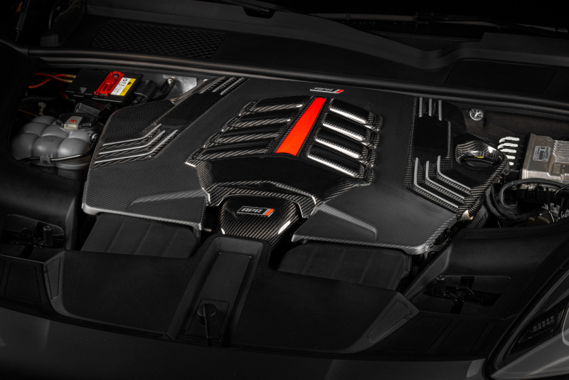 Bentley Bentayga EWB Engine Cover - APR - Carbon Fiber Twill - Carbon Fiber Twill with red and white accents - `23-`24