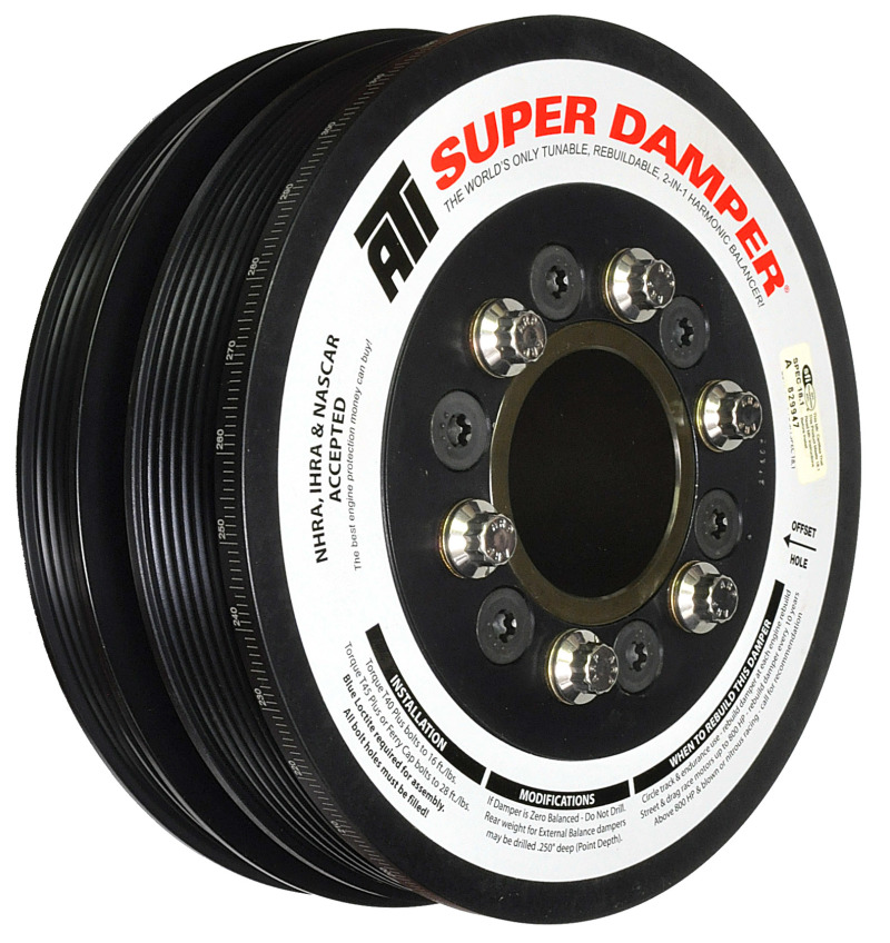 Chevrolet Camaro Crankshaft Damper - ATI - 7.48in - Alum - 6/4 Grv - 6 Bolt - `10-`15 Chevrolet Camaro Crankshaft Damper - ATI - 7.48in - Alum - 6/4 Grv - 6 Bolt - `10-`15